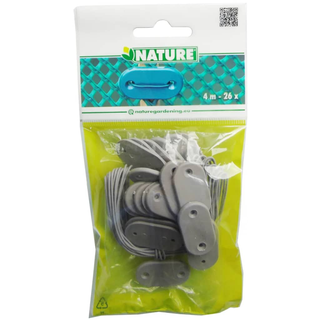 Nature 27 pcs conjunto de fixação de tela de jardim cinzento