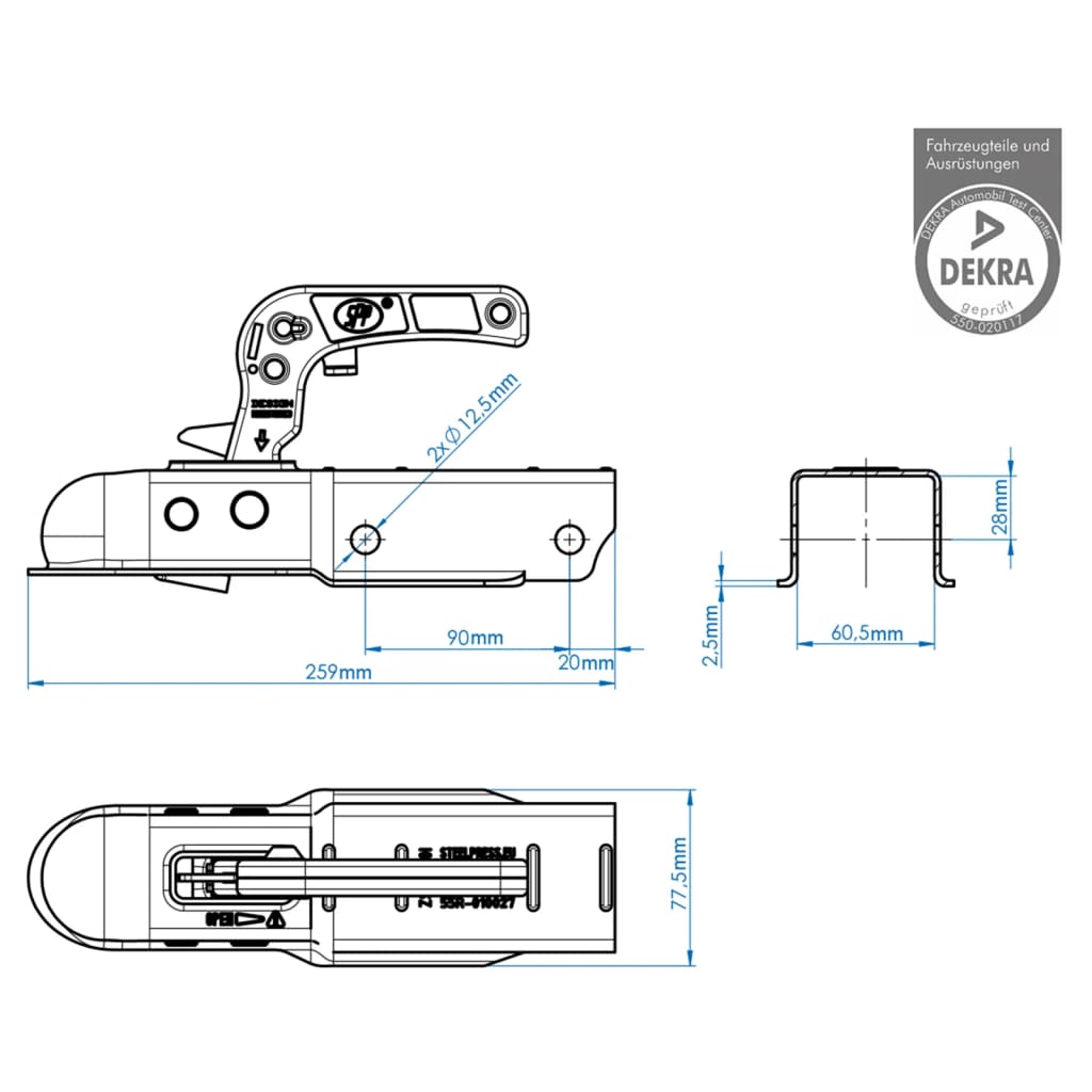 ProPlus Engate de reboque 60 mm 341004