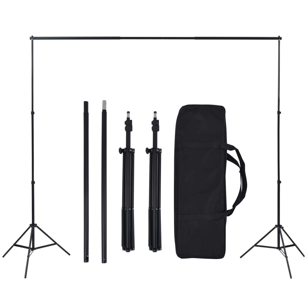 Kit estúdio fotográfico c/ 5 fundos coloridos e moldura ajustável