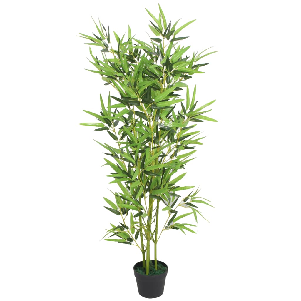 Planta bambu artificial com vaso 120 cm verde