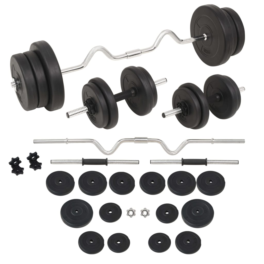 Conjunto de barras e halteres 60 Kg