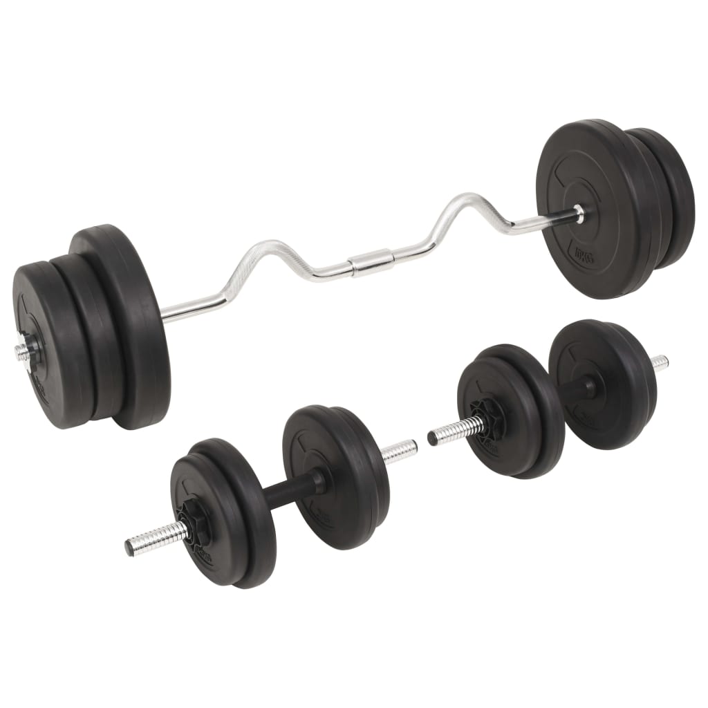 Conjunto de barras e halteres 60 Kg