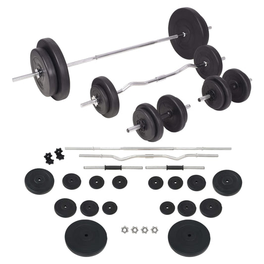 Conjunto de barras e discos 90 Kg