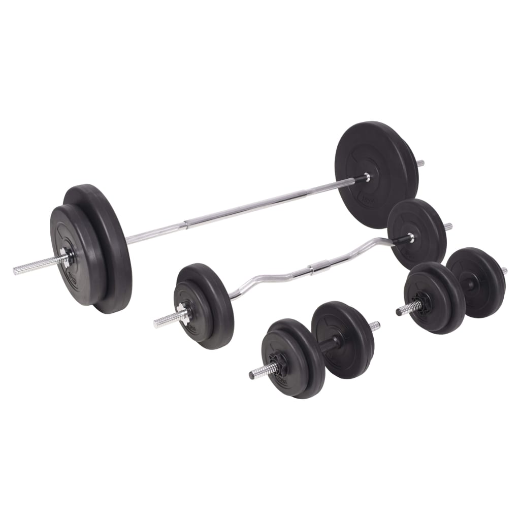 Conjunto de barras e discos 90 Kg