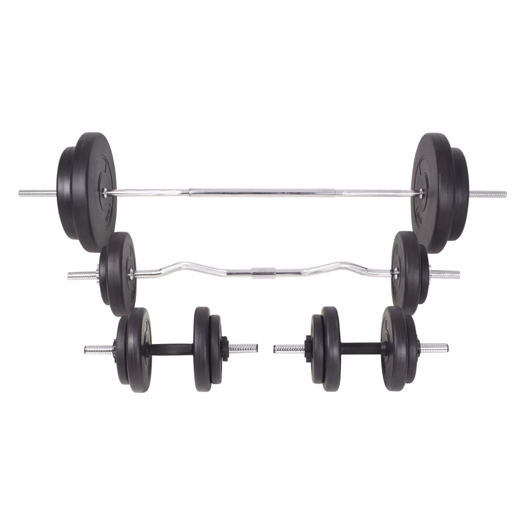 Conjunto de barras e discos 90 Kg