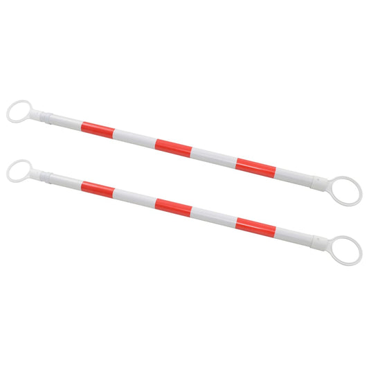 Barras retráteis p/ cones sinalização 2 pcs plástico 116-197 cm