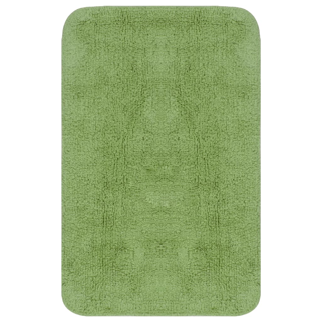 Conjunto tapetes de casa de banho 2 pcs tecido verde