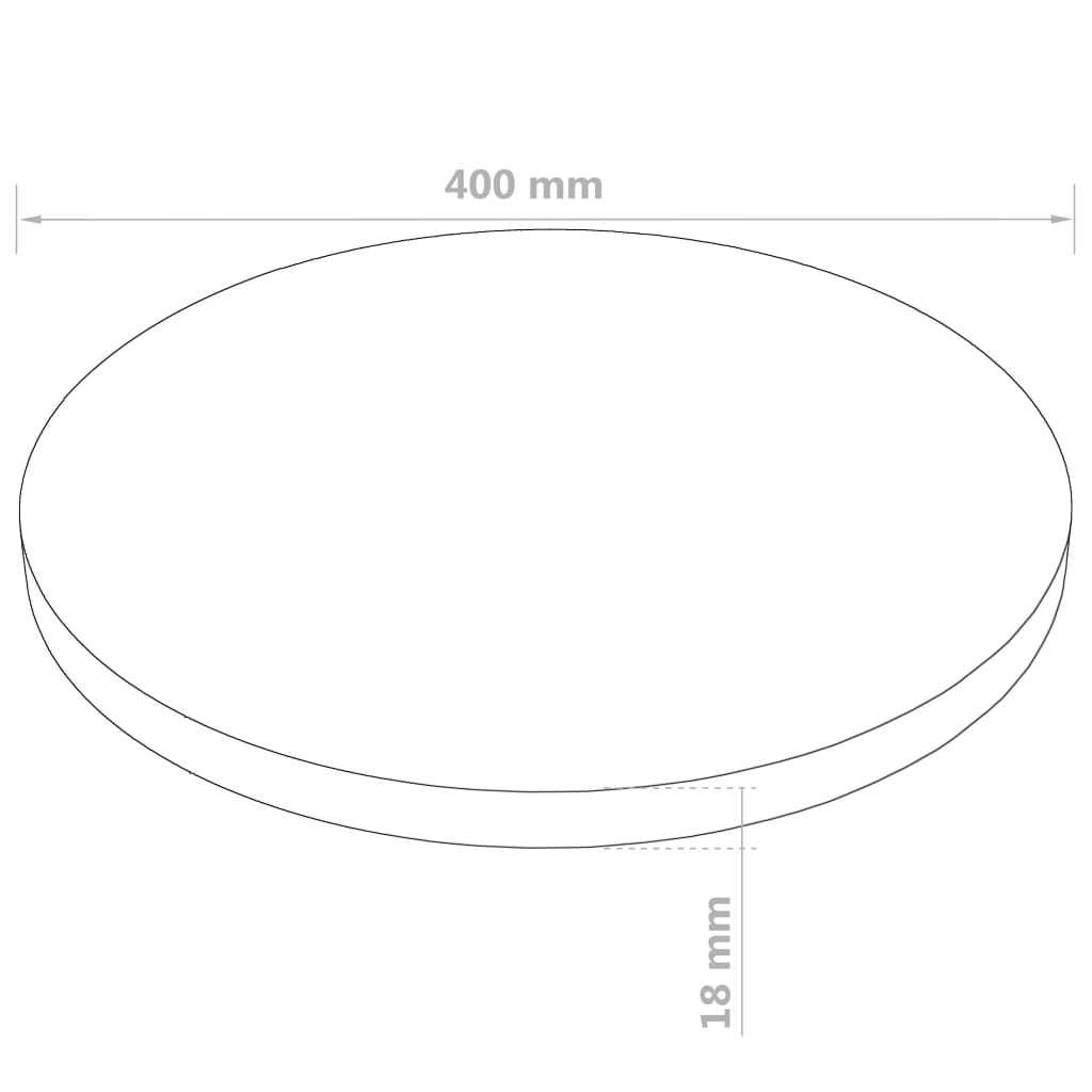 Tampo de mesa em MDF redondo 400x18 mm