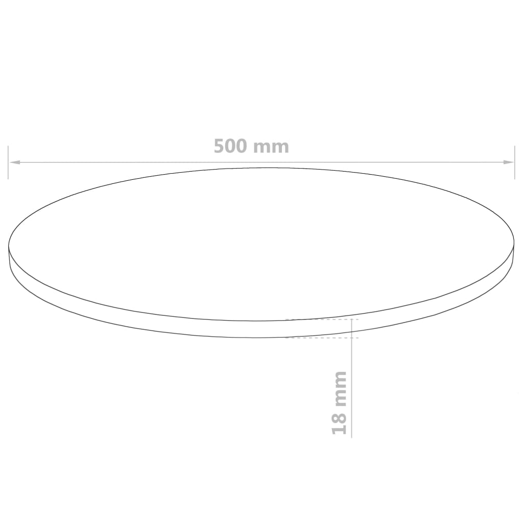 Tampo de mesa em MDF redondo 500x18 mm