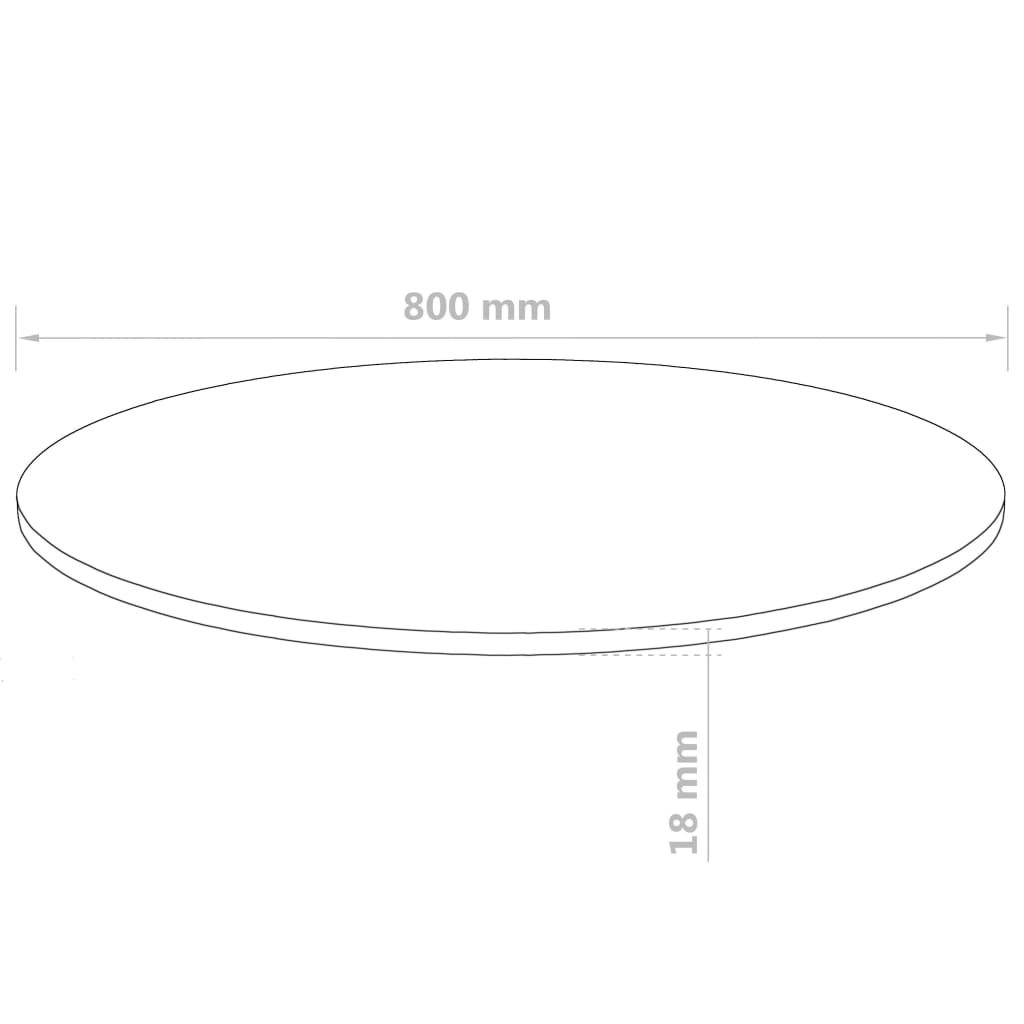 Tampo de mesa em MDF redondo 800x18 mm