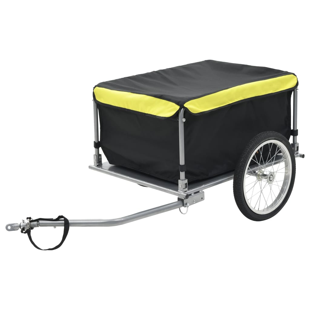 Reboque p/ bicicleta preto e amarelo 65 kg