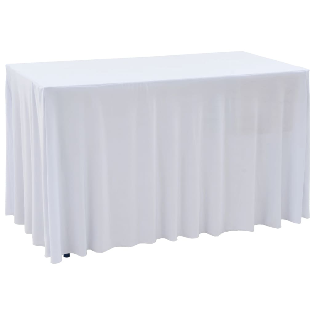 Capa extensível para mesa c/ camilha 2 pcs 120x60,5x74cm branco