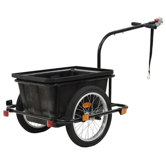 Reboque para bicicleta preto 50 L