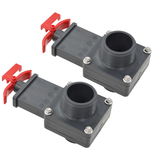 Válvula de regulação para piscina 2 pcs 38 mm