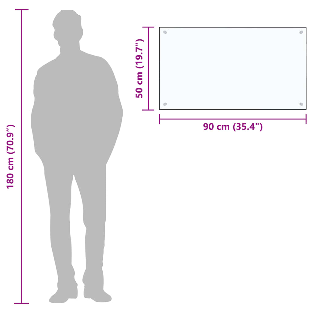 Painel anti-salpicos cozinha 90x50 cm vidro temp. transparente
