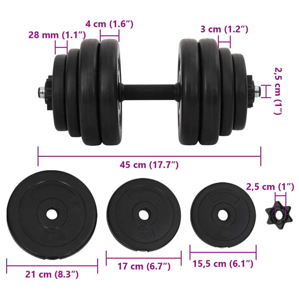 Halteres 2x15 kg