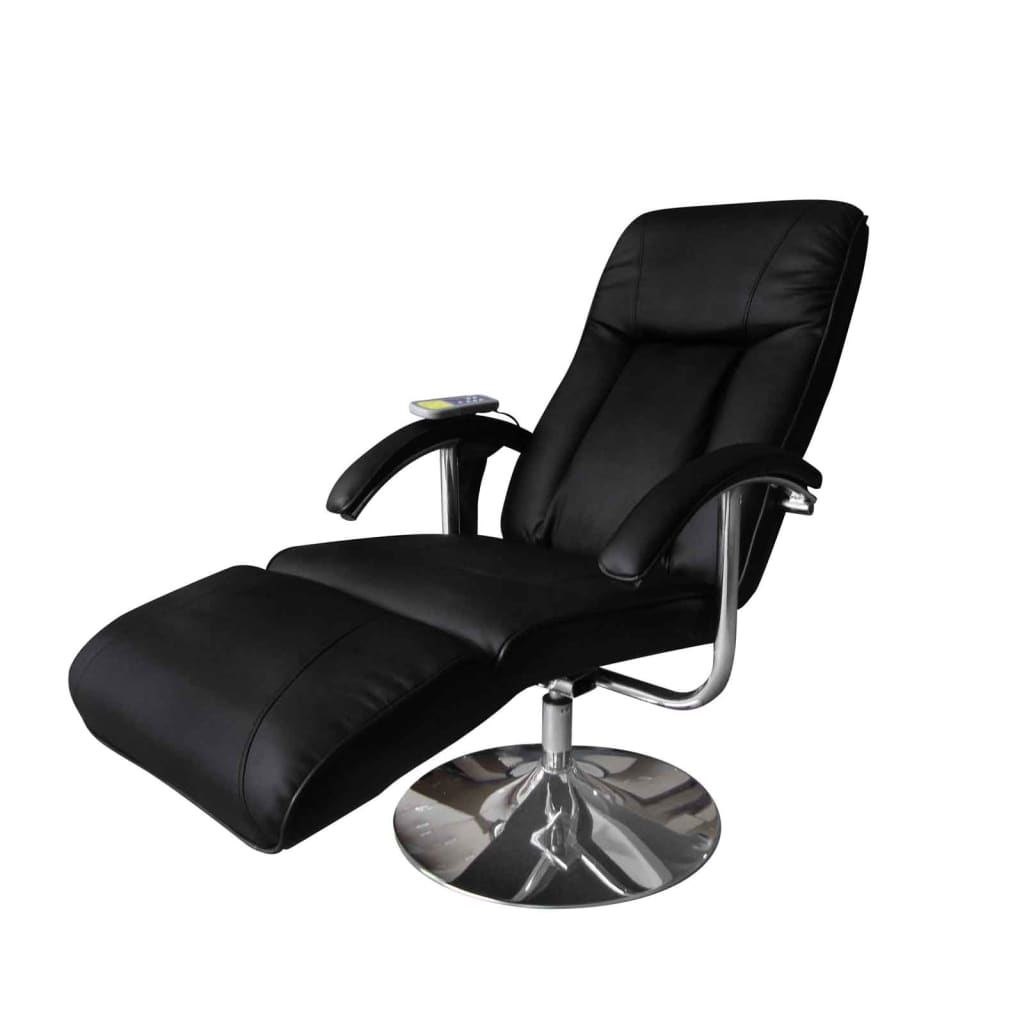 Cadeira de massagens couro artificial preto