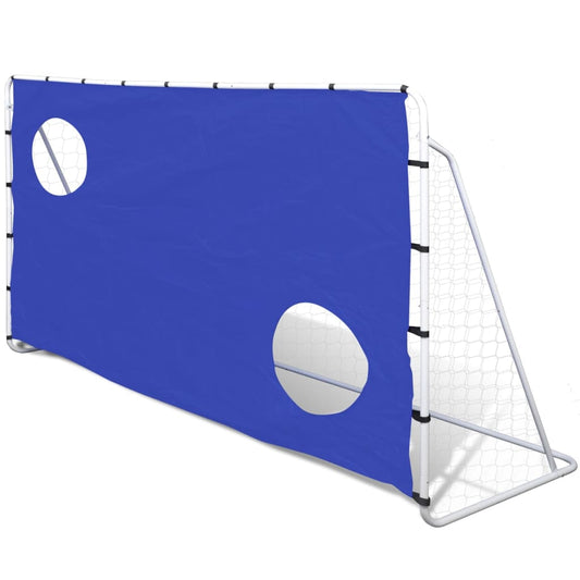 Baliza de futebol com parede pontaria 240x90x150 cm aço