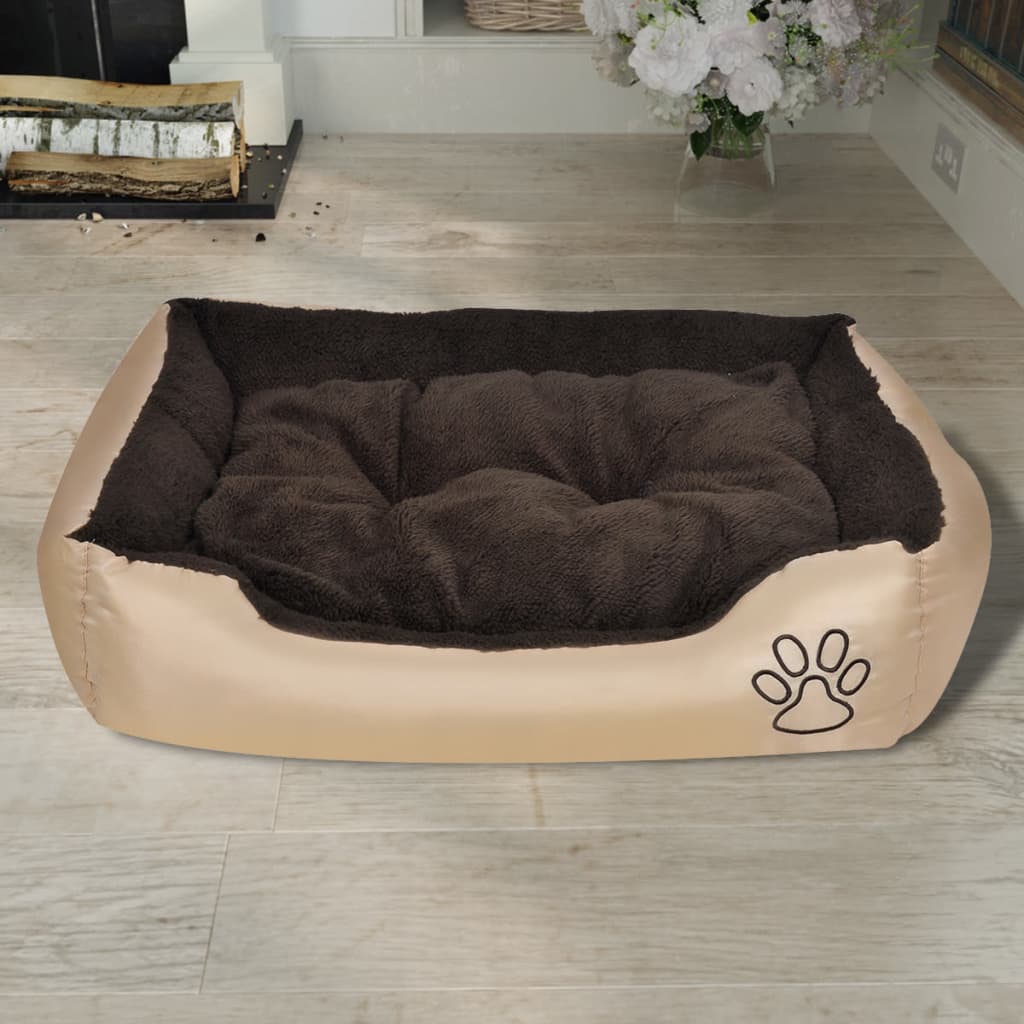 Cama para cão bege e castanho XXL