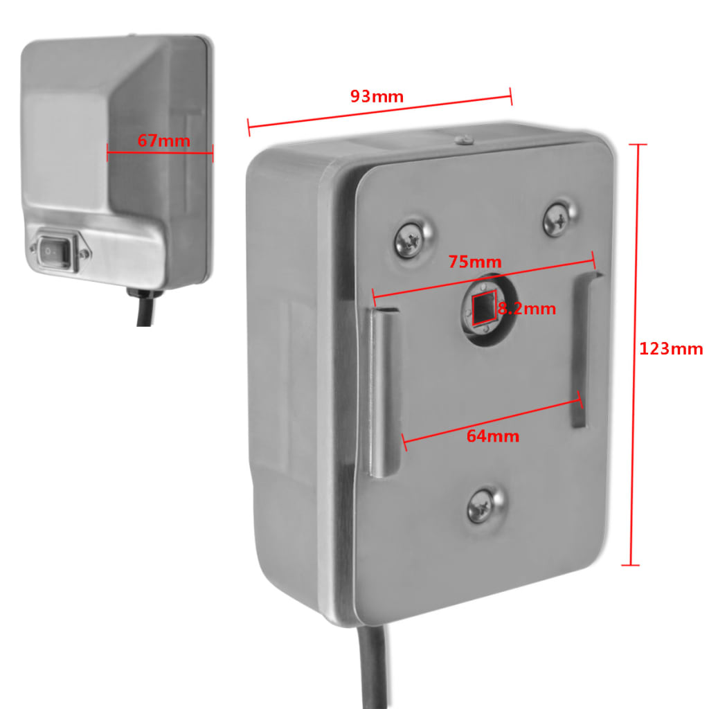 Motor para espeto churrasqueira rotisserie aço inoxidável 4W