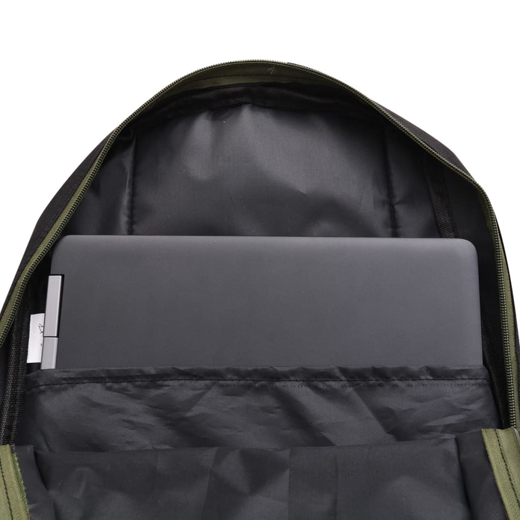 Mochila escolar 40 L preto e camuflagem