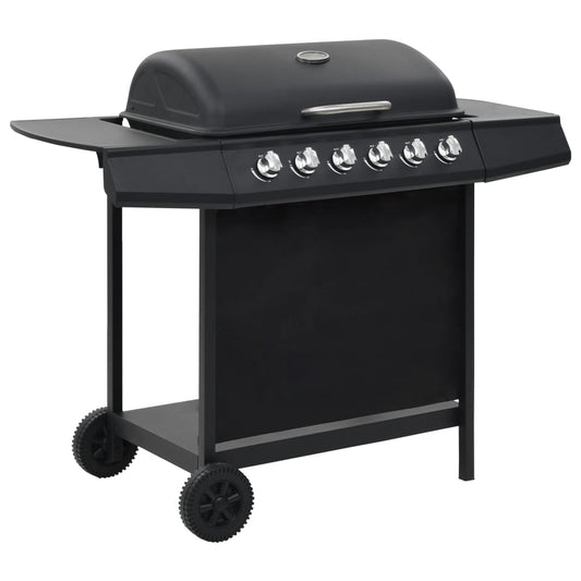 Grelhador/BBQ a gás com 6 zonas de cozinhar aço preto