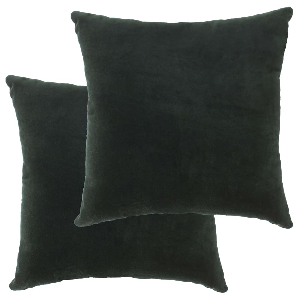 Almofadões veludo de algodão 2 pcs 45x45 cm verde