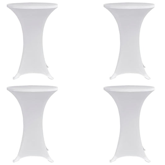 Capa para mesa de pé elástica Ø70 cm 4 pcs branco