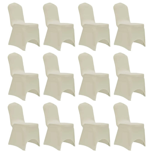 Capa para cadeira elástica 12 pcs cor creme