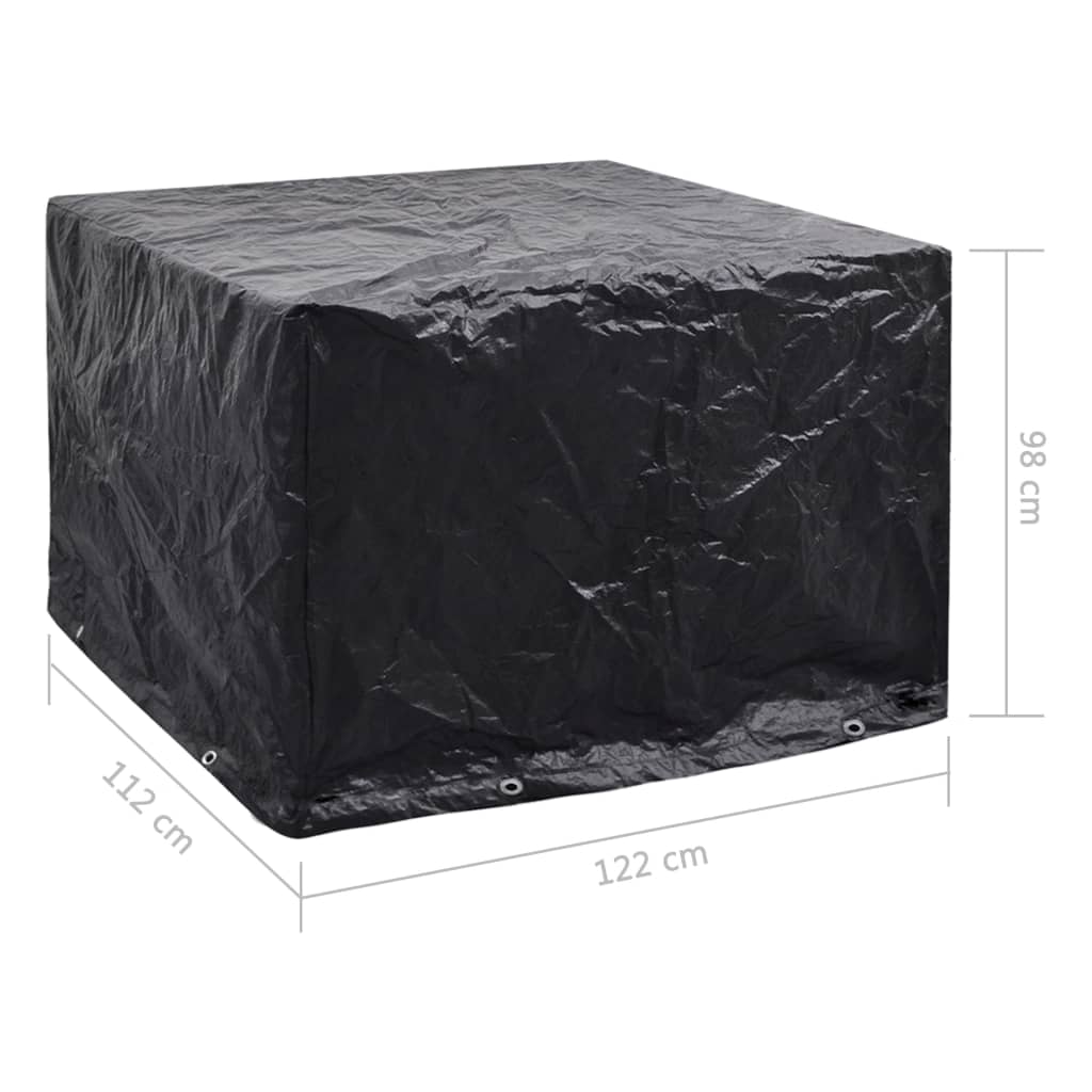 Capas para mobiliário de jardim 2 pcs 8 ilhós 122x112x98 cm