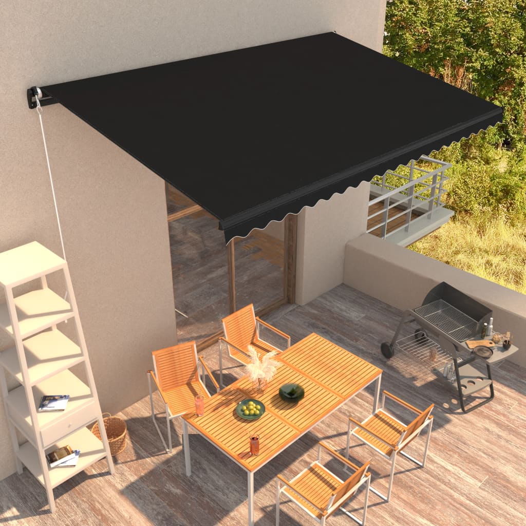 Toldo retrátil manual 450x300 cm antracite