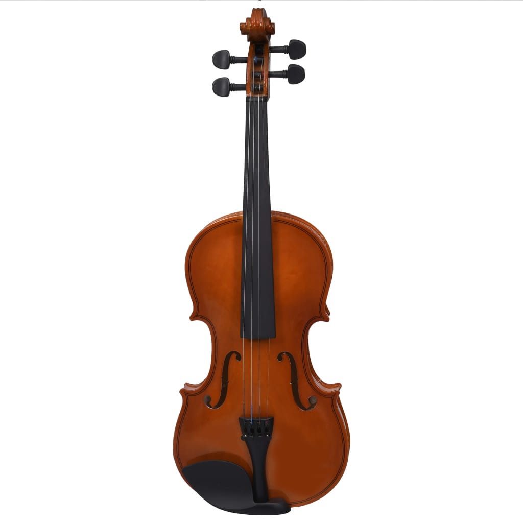 Conj completo violino c/ arco e apoio queixo madeira escura 4/4