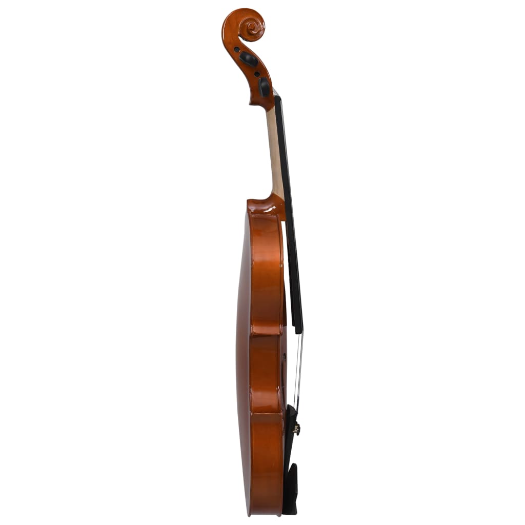 Conj completo violino c/ arco e apoio queixo madeira escura 4/4