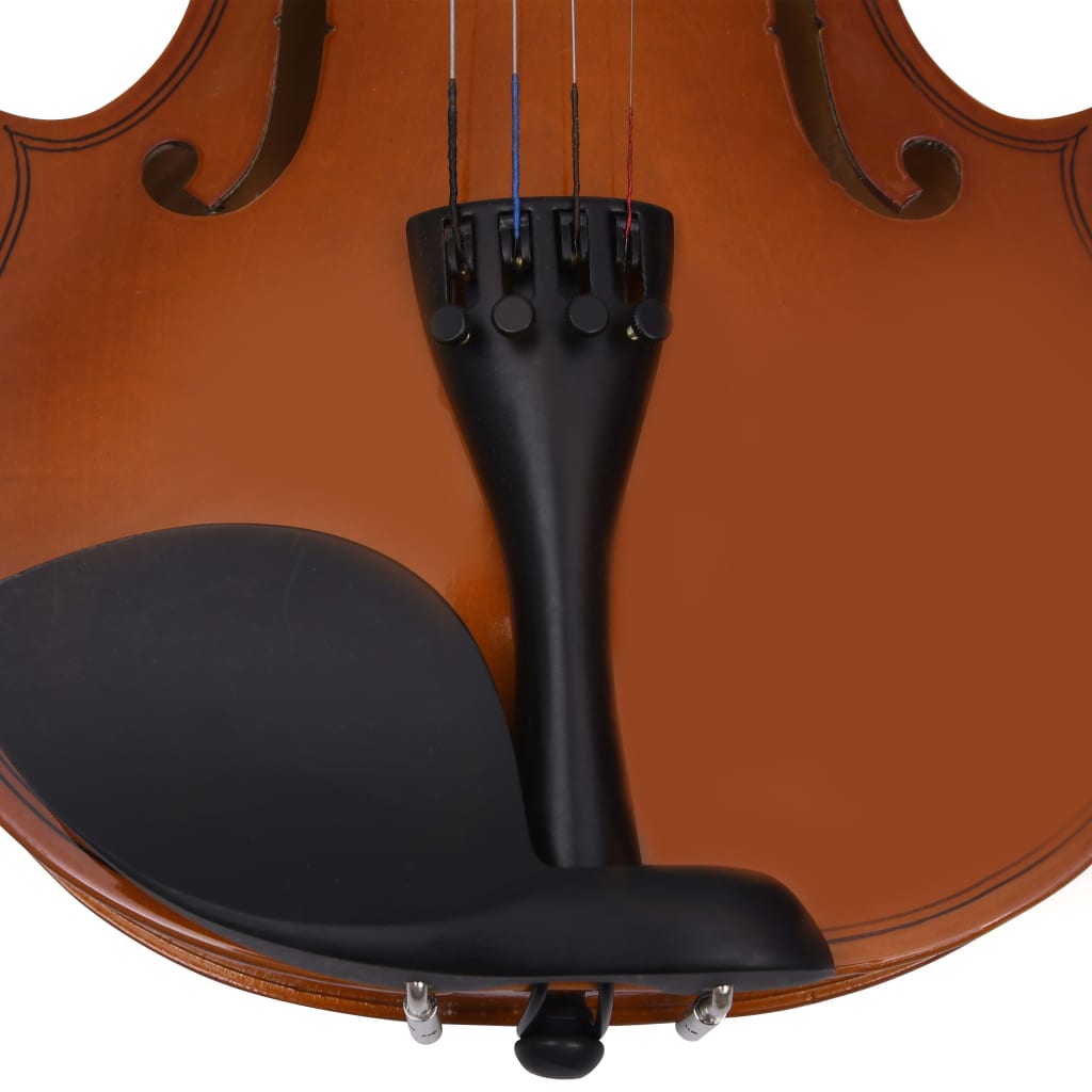 Conj completo violino c/ arco e apoio queixo madeira escura 4/4