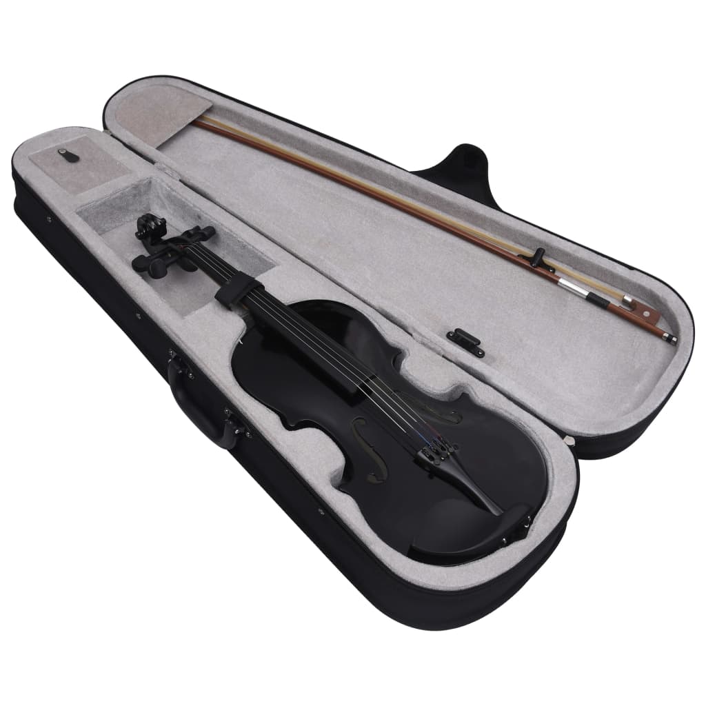 Conjunto completo violino c/ arco e apoio de queixo 4/4 preto