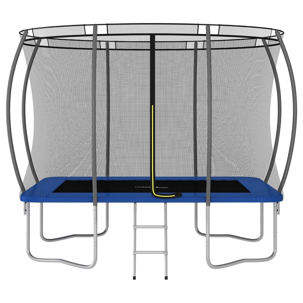 Conjunto de trampolim retangular 274x183x76 cm 150 kg