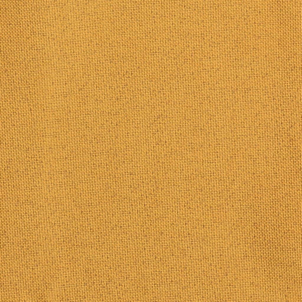 Cortinas opacas aspeto linho c/ ganchos 2 pcs 140x245cm amarelo