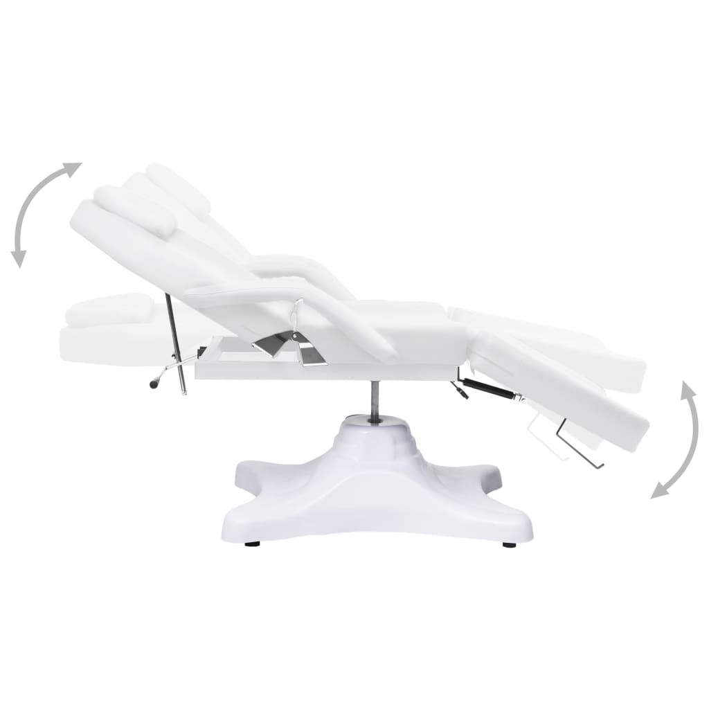 Mesa de massagens 180x62x(86,5-118) cm branco