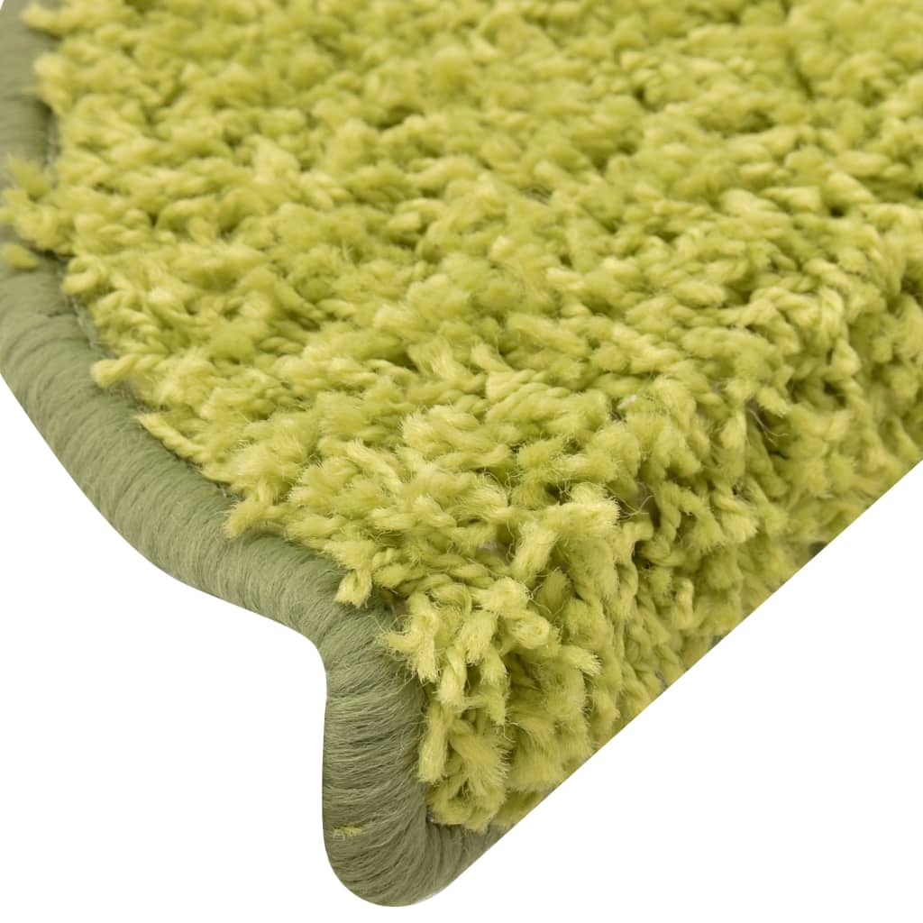 Tapete/carpete para degraus 15 pcs 56x17x3 cm verde