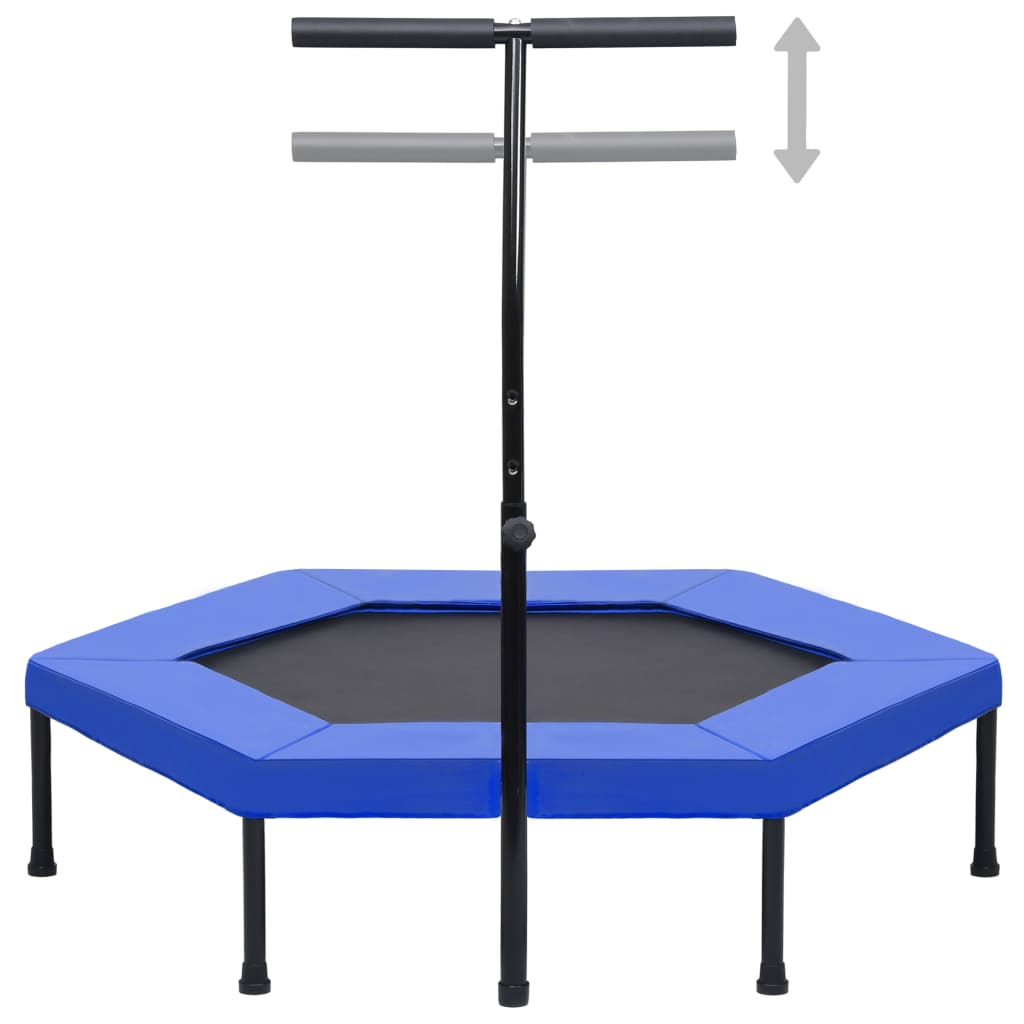 Trampolim com pega e almofada de segurança hexagonal 122 cm