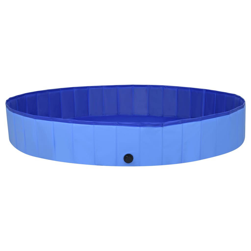 Piscina para cães dobrável 200x30 cm PVC azul