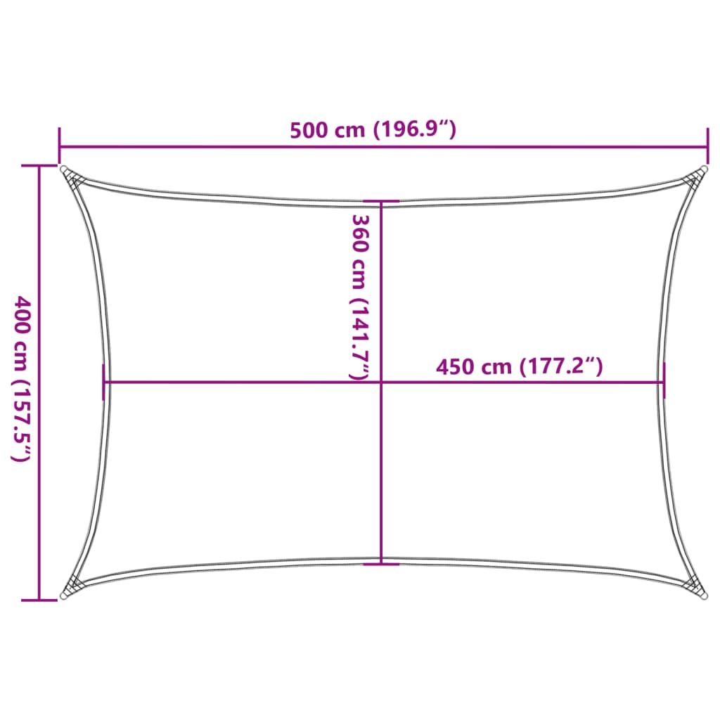 Para-sol estilo vela 160 g/m² 4x5 m PEAD antracite