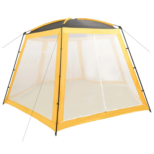 Tenda para piscina 500x433x250 cm tecido amarelo