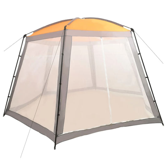 Tenda para piscina 500x433x250 cm tecido cinzento