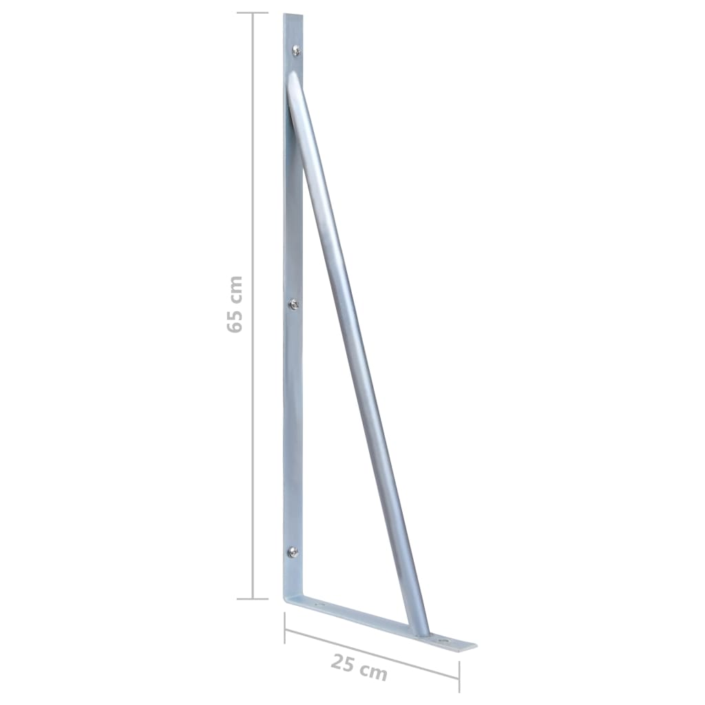 Suportes para postes de vedação 2 pcs aço galvanizado