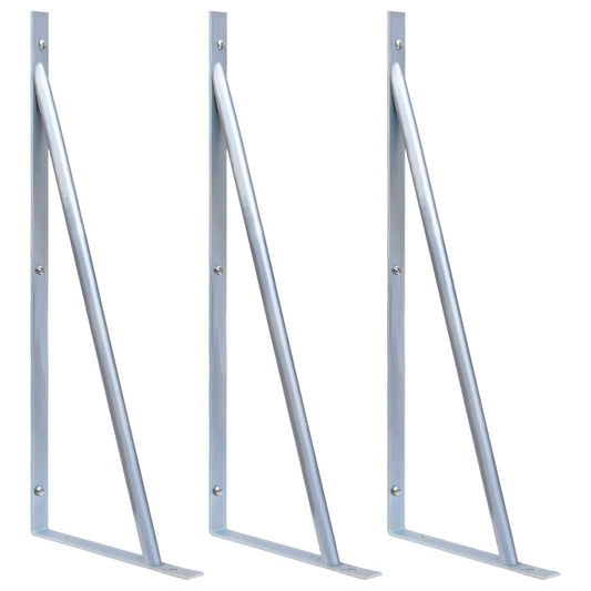 Suportes para postes de vedação 3 pcs aço galvanizado