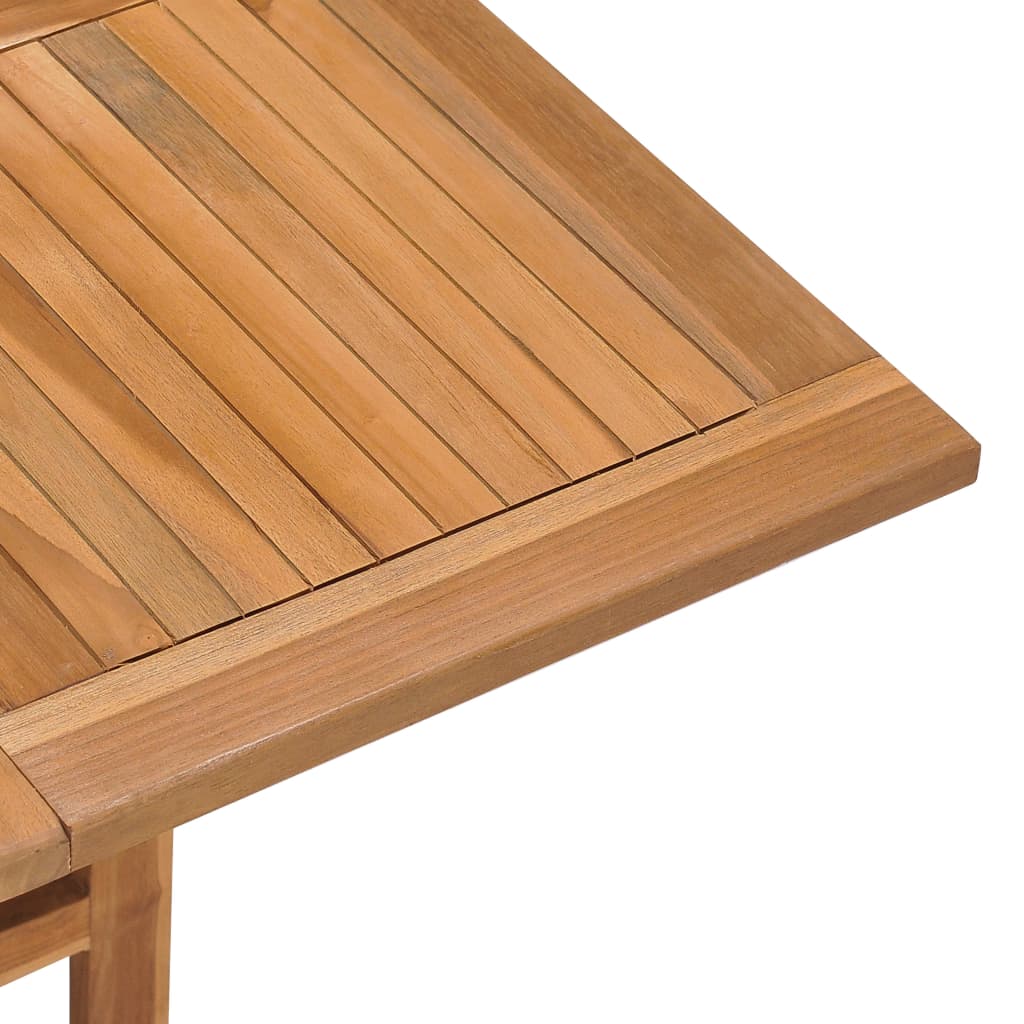 Mesa de jantar para jardim dobrável 90x90x75 cm teca maciça