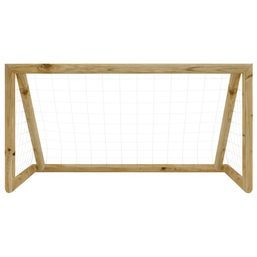 Baliza de futebol com rede 120x60x80 cm pinho impregnado