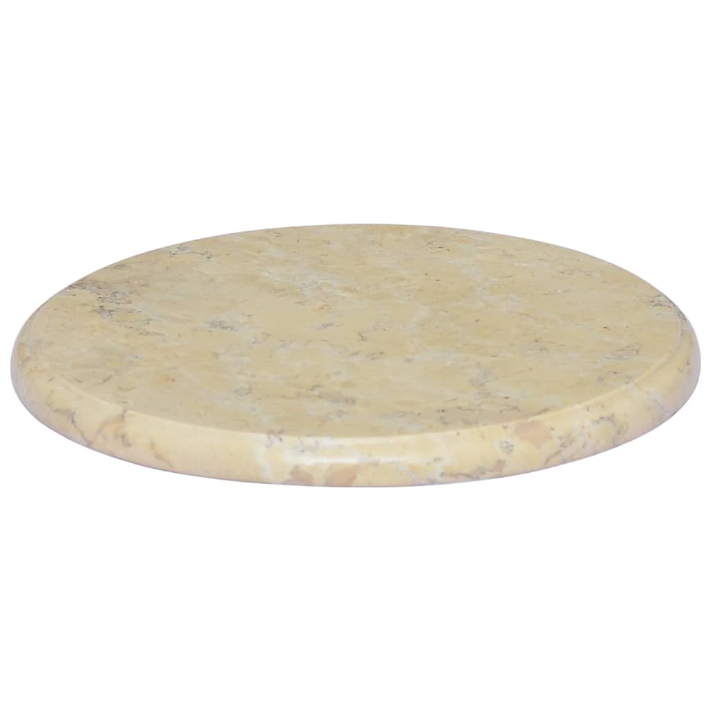 Tampo de mesa Ø40x2,5 cm mármore cor creme