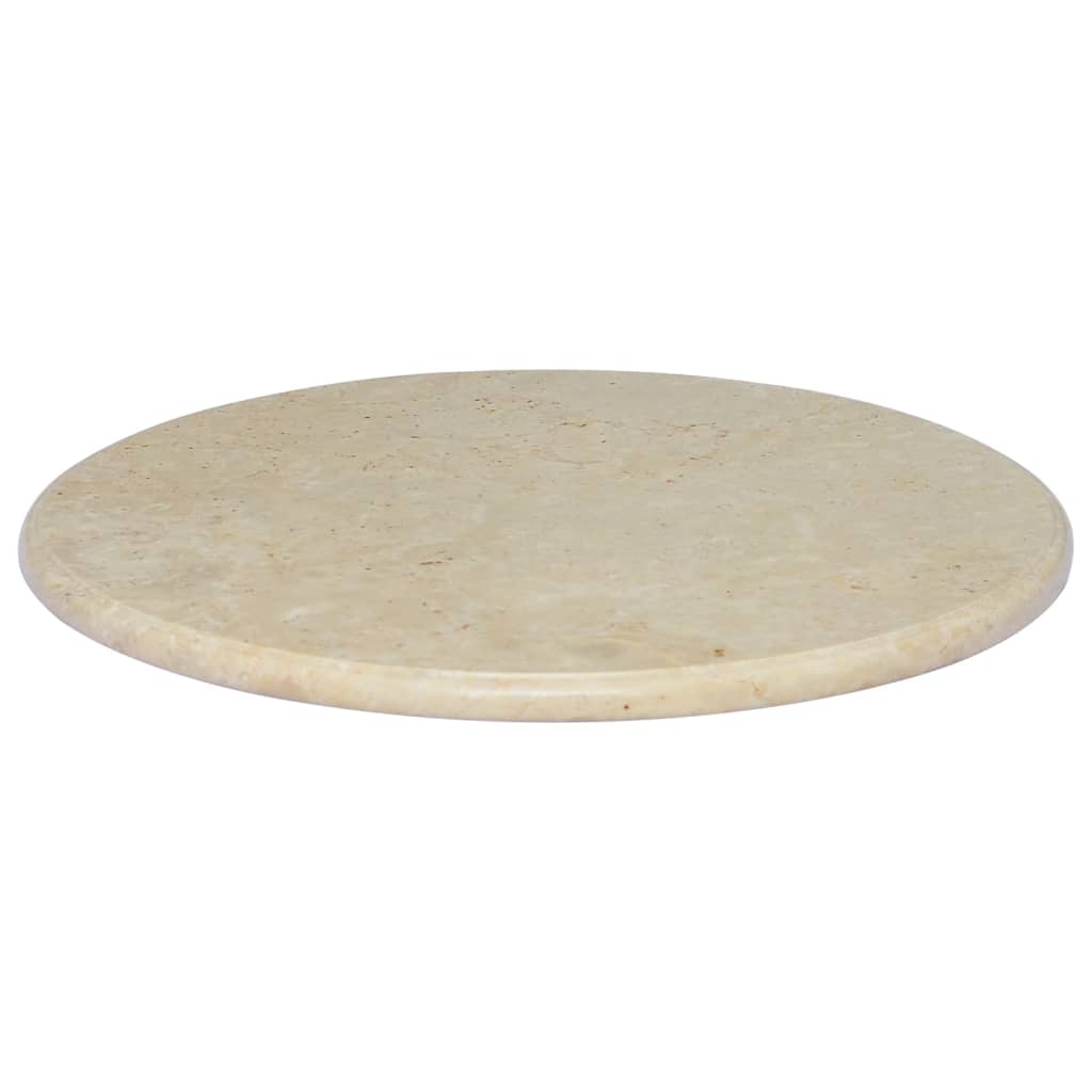 Tampo de mesa Ø60x2,5 cm mármore cor creme